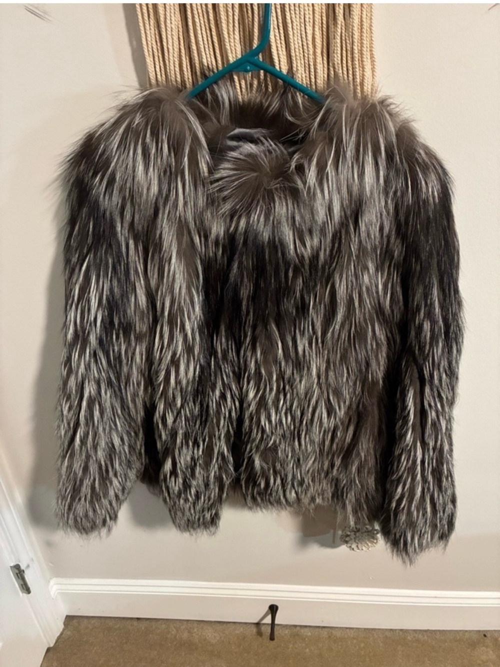 Genuine FurWomen's Jacket in Mixed Gray - Elegant Outerwear
